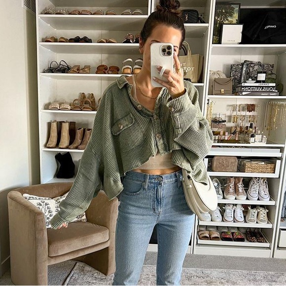 FP One Cropped Scout Jacket - Washed Army - Picture 2 of 10